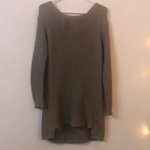 Knit Sleeve Grey Sweater Dress Size 4